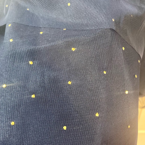 moulinette soeurs ANTHROPOLOGY embroidered size 14 navy blue A-line dress - Picture 12 of 12